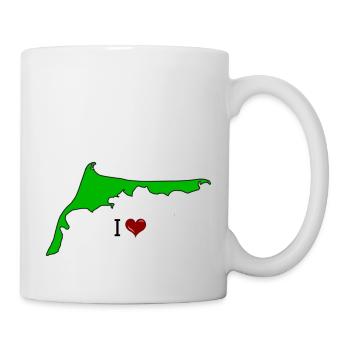 Fischland Darß - Mecklenburg Vorpommern mit Herz - Tasse - Weiß - Rechts