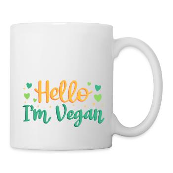 Hi, I'm vegan - Mug - white - Right
