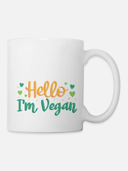 Salut, je suis vegan - Mug blanc - blanc