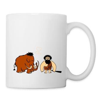 Mammouth Caveman Love - Mug blanc - blanc - Droite