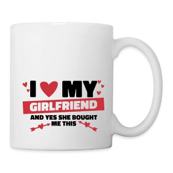 J’aime ma copine - Mug blanc - blanc - Droite