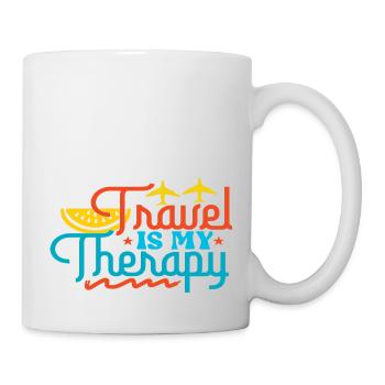 Le voyage est ma thérapie - Mug blanc - blanc - Droite