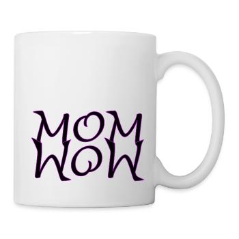 Super MoM - WoW SVG Grafik für Muttertag - Tasse - Weiß - Rechts