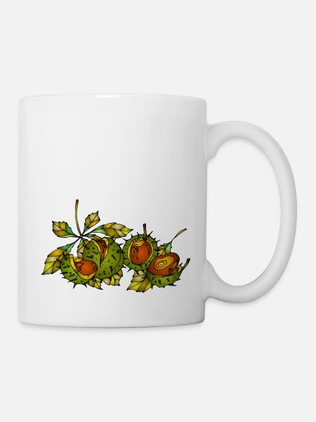 Kastanien - Tasse - Weiß