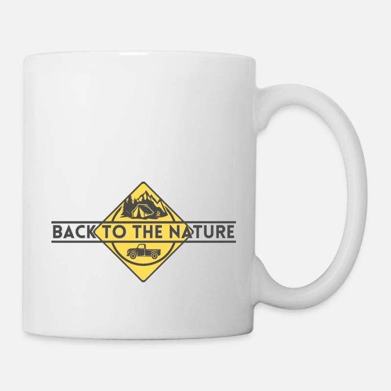 Retour à la nature Camping Auto - Mug blanc - blanc