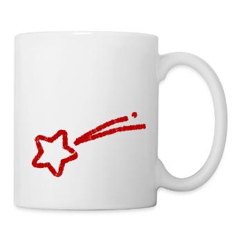 Étoile filante dessinée à la main - Mug blanc - blanc - Droite
