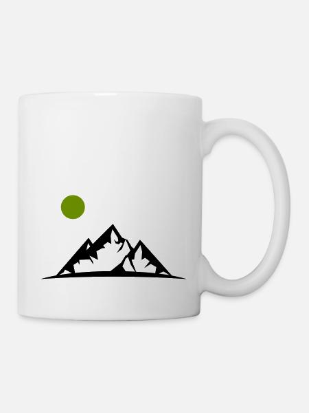 berge - Tasse - Weiß