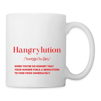 Définition de Hangrylution Sensation d’alimentation affamée - Mug blanc - blanc - Droite