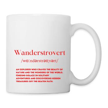 Wanderstrovert Définition randonnée introvertie - Mug blanc - blanc - Droite