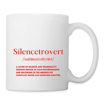 Silencetrovert Définition Calme Introverti - Mug blanc - blanc - Droite