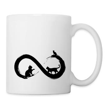 Infinity-Katze - Tasse - Weiß - Rechts