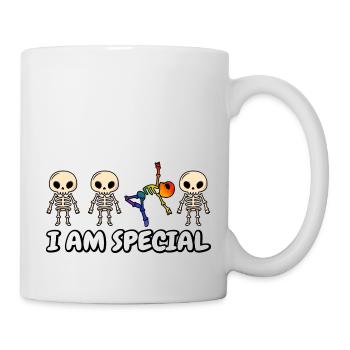 I'am Special Regenbogen Skelett LGBT Pride Month - Tasse - Weiß - Rechts
