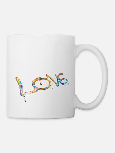 Graffiti style Splash hip hop colors painter love - Mug - white