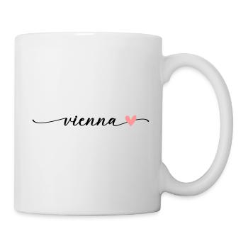 Nom de Vienne Vienna Word Calligraphy Script - Mug blanc - blanc - Droite