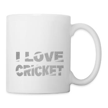 I Love Cricket Cricketer Batsman Sports - Mug - white - Right