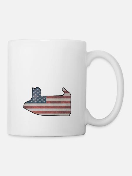 Las Vegas Rennstrecke mit Flagge - Tasse - Weiß