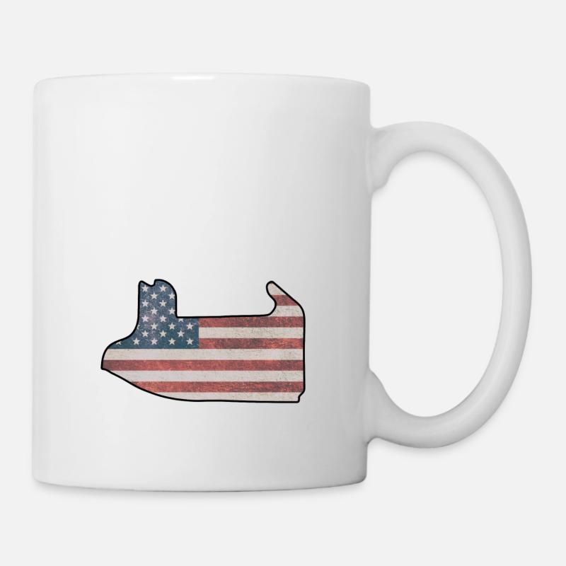 Las Vegas Rennstrecke mit Flagge - Tasse - Weiß