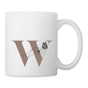 Letter W Magic Butterfly - Mug - white - Right