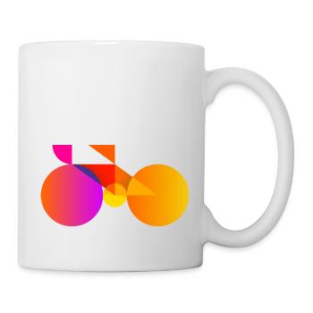Anatomie du vélo de route style géométrique. - Mug blanc - blanc - Droite