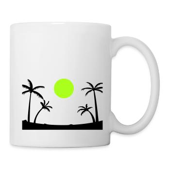Plage - Mug blanc - blanc - Droite