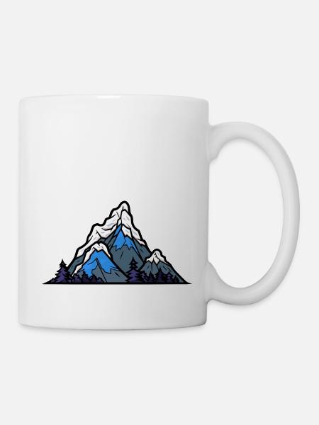 Berge Natur - Tasse - Weiß