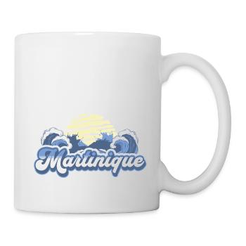 Martinique Retro Caribbean Sea Sunset - Mug blanc - blanc - Droite