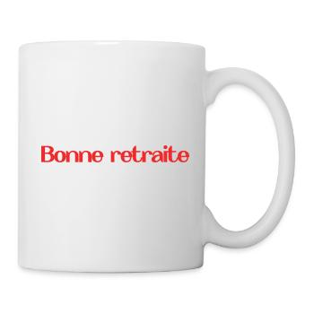 RUHESTAND. GLÜCKLICHER RUHESTAND. GLÜCKLICHER RÜCKZUGSORT - Tasse - Weiß - Rechts