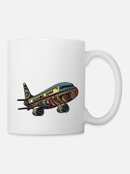 Afrika-Verkehrsflugzeug - Tasse - Weiß