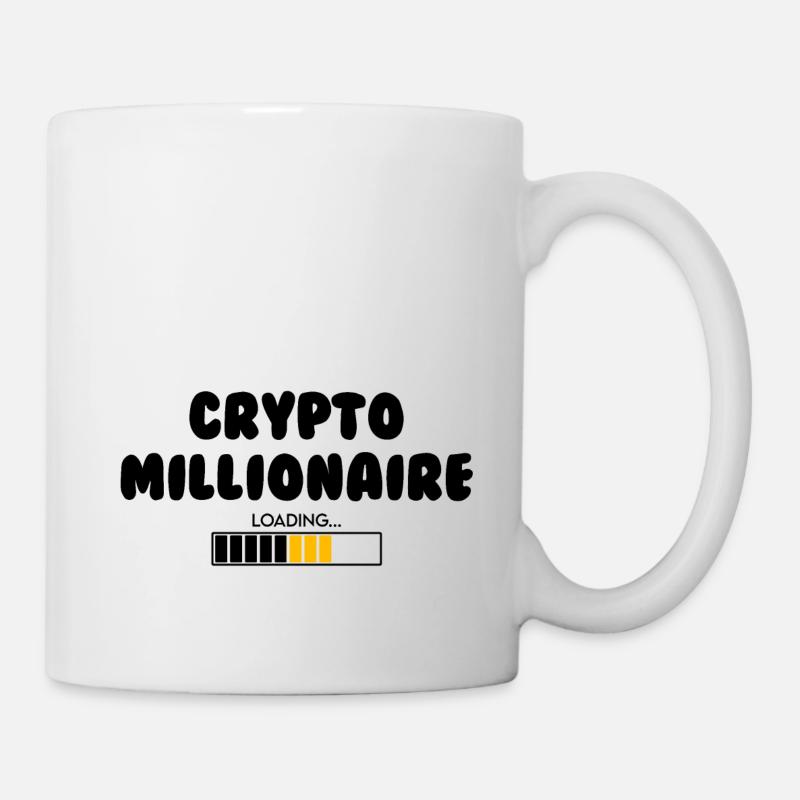 crypto millionaire loading - Tasse - Weiß