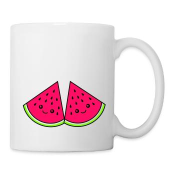 melone lustige - Tasse - Weiß - Rechts