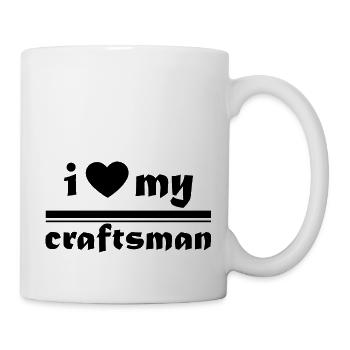 Handwerker Handyman Handwerk Werkzeug Baustelle - Tasse - Weiß - Rechts