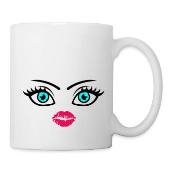 kiss face - Tasse - Weiß - Rechts