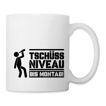 tschüss niveau - Tasse - Weiß - Rechts