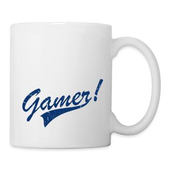Vintage-Gamer - Tasse - Weiß - Rechts