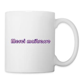 MERCI. MAÎTRESSE. MAÎTRE. MERCI MAÎTRESSE. MAITRE - Mug blanc - blanc - Droite