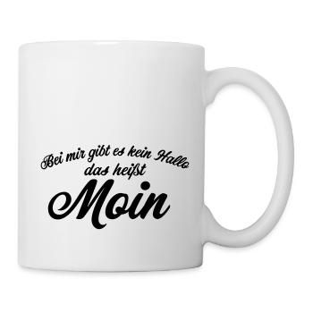 Lustiger Spruch Moin Geschenk - Tasse - Weiß - Rechts