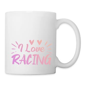 Ich liebe Rennen - Tasse - Weiß - Rechts