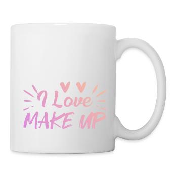 Ich liebe Make up - Tasse - Weiß - Rechts