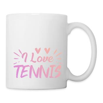 Ich liebe Tennis - Tasse - Weiß - Rechts