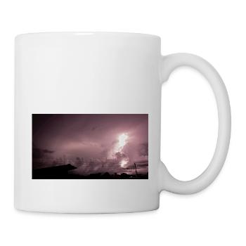 Blitzschlag auf die Stadt - Tasse - Weiß - Rechts