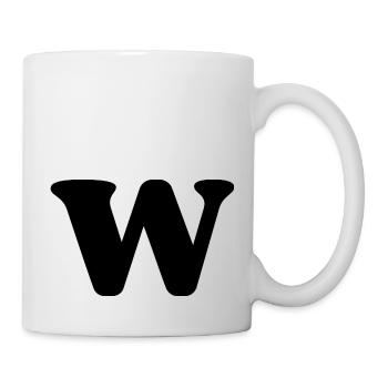 Buchstabe w - Tasse - Weiß - Rechts