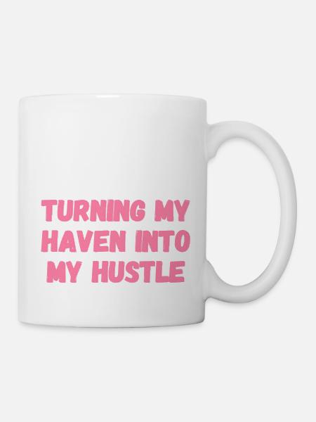 mon havre en cadeaux de mon hustle pour les devoirs - Mug blanc - blanc