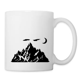 Croissant de Lune des montagnes - Mug blanc - blanc - Droite
