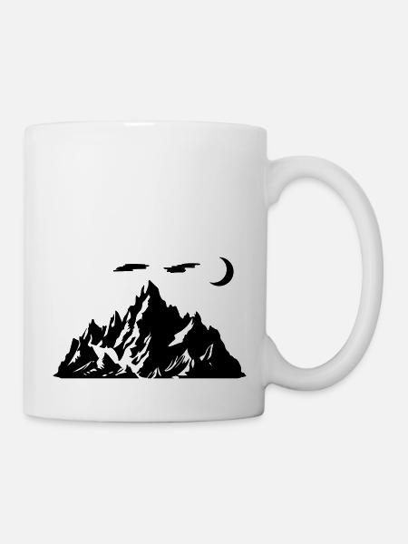 mountain halbmond - Tasse - Weiß