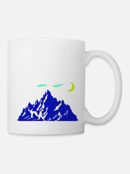 mountain halbmond - Tasse - Weiß