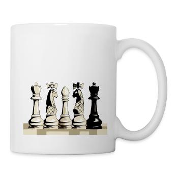Pièces du jeu d'échecs - Mug blanc - blanc - Droite