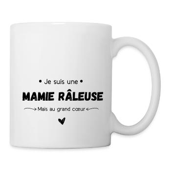 Je suis une mamie râleuse mais au grand cœur - Mug blanc - blanc - Droite