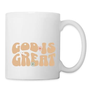 God is Great Church Faith Christian Ladies - Mug - white - Right