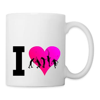 Men's Tennis Players Play Tennis - Mug - white - Right