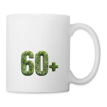 Geburtstag alt 60 + alt gealtert lustig moosiger Felsen - Tasse - Weiß - Rechts